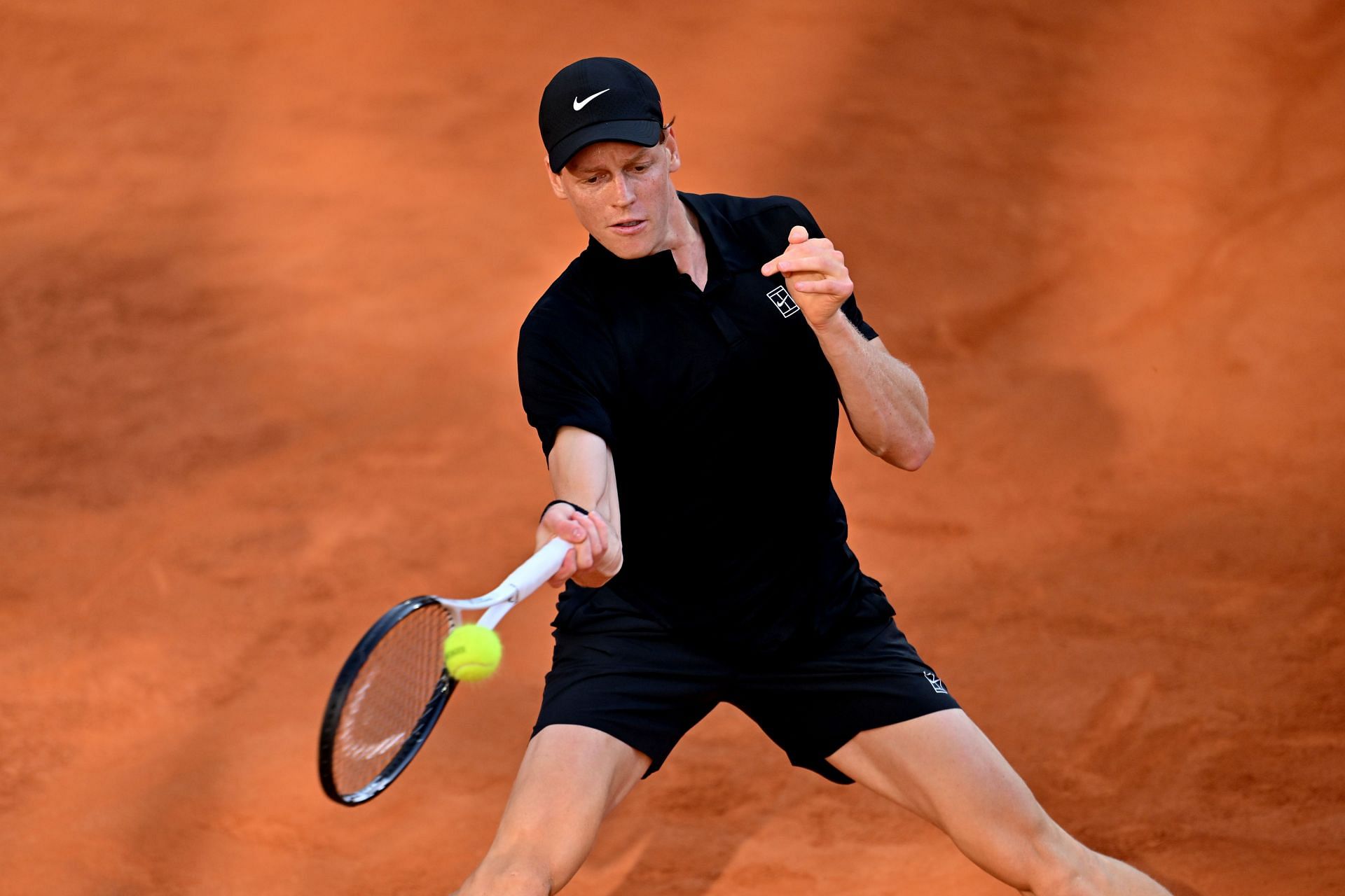 Sinner in action at the 2025 Italian Open (Source: Getty)